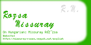 rozsa missuray business card